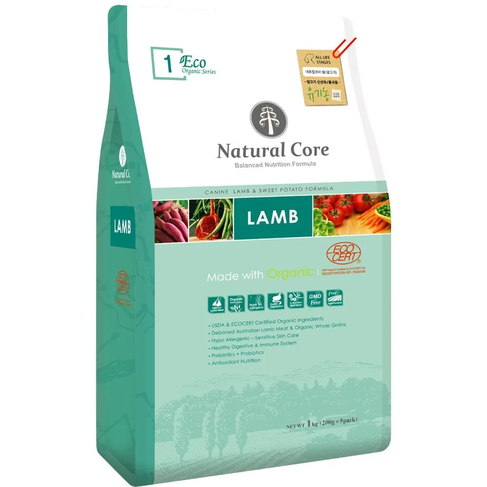 15% OFF: Natural Core Eco 1 Organic Hypoallergenic Lamb & Sweet Potato Dry Dog Food