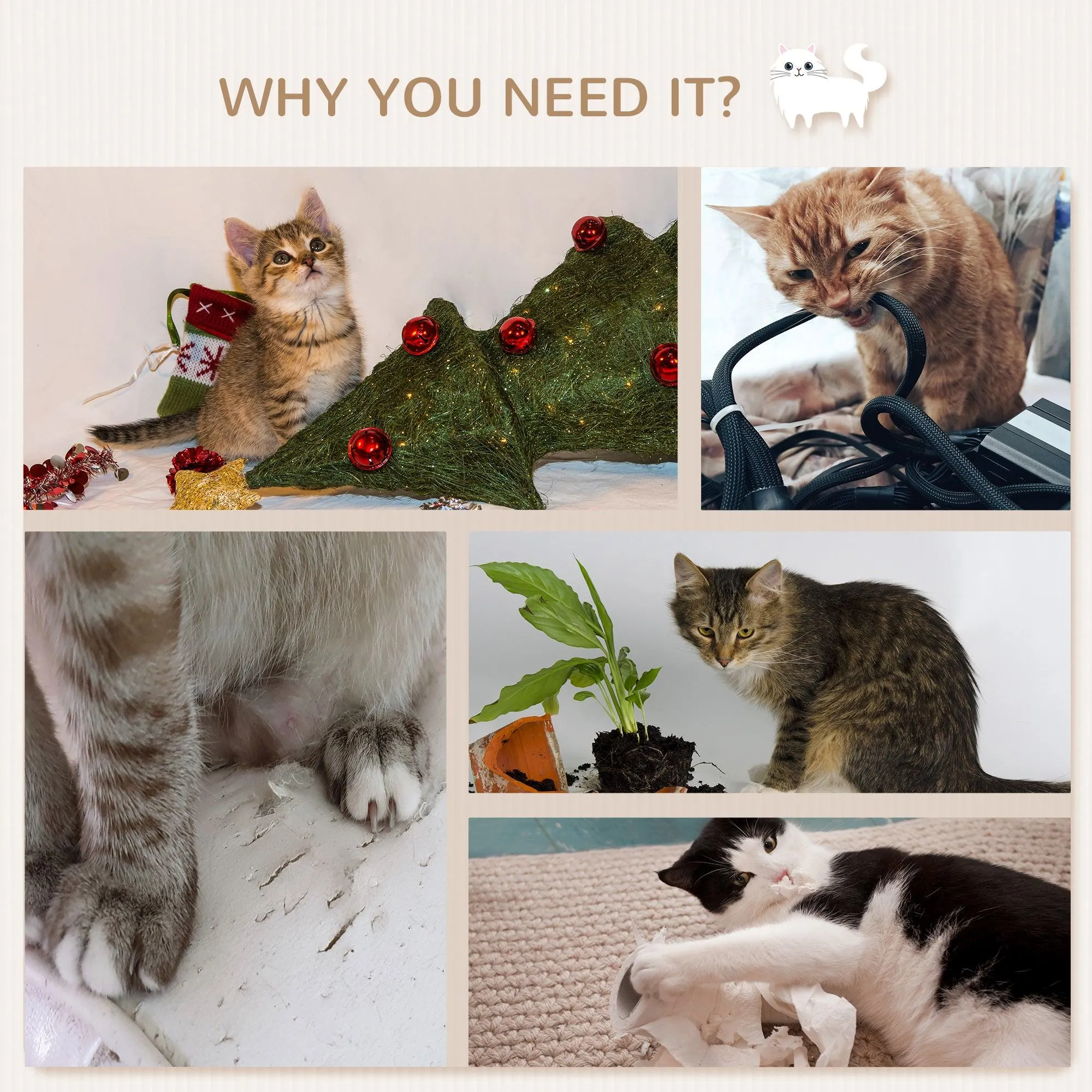 8-piece Cat Wall Shelves Set, Condo, Scratching Posts, for Indoor Cats