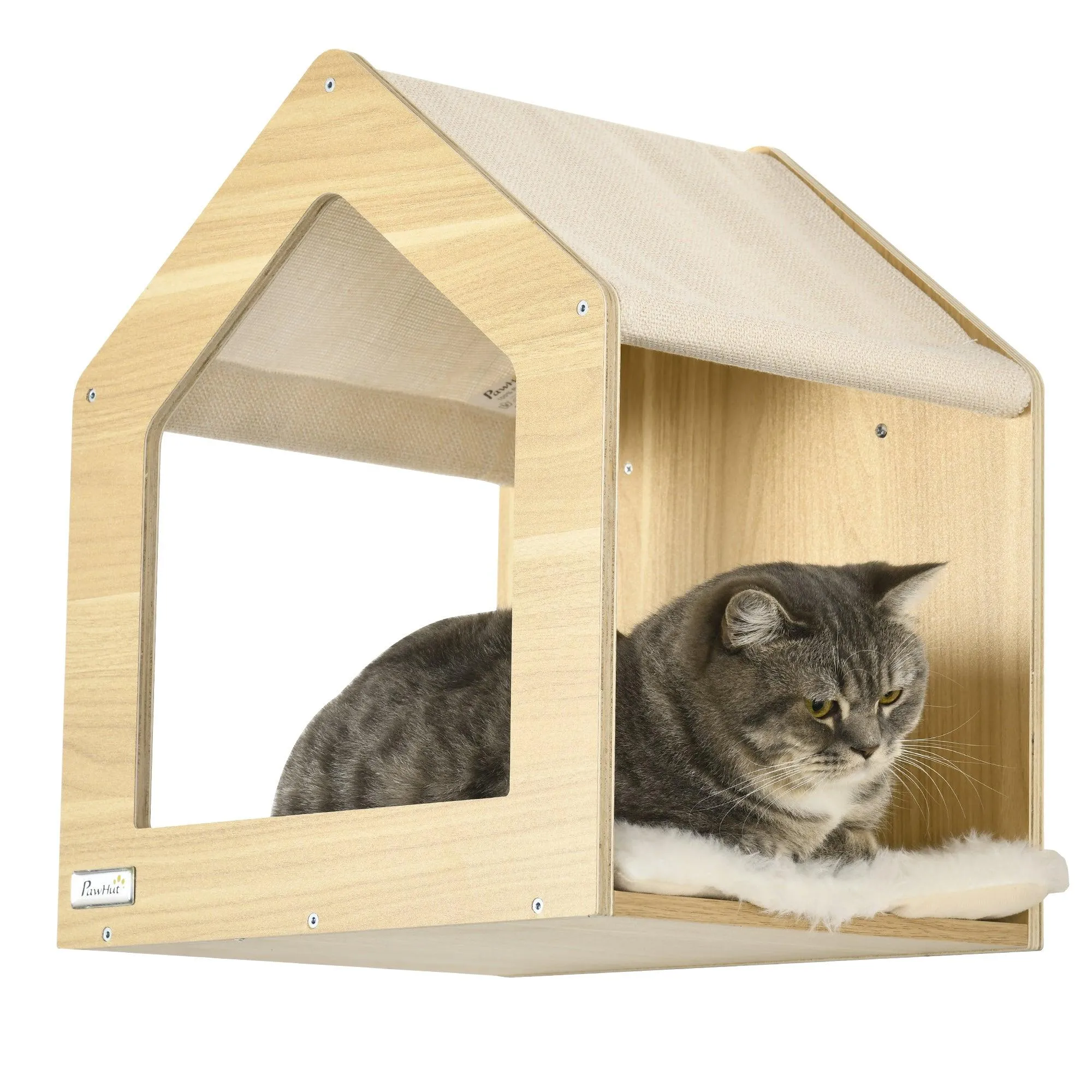 8-piece Cat Wall Shelves Set, Condo, Scratching Posts, for Indoor Cats