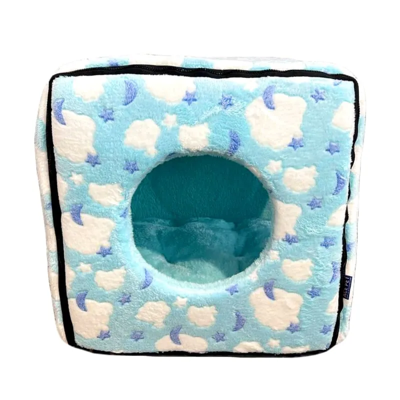 ACE PET Lovely Sky Blue Furry Cosy Dog Bed