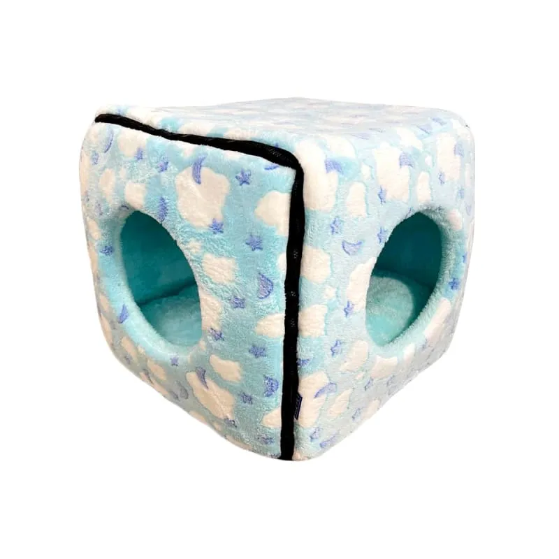 ACE PET Lovely Sky Blue Furry Cosy Dog Bed