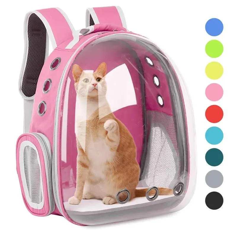 Breathable Cat Carrier Backpack - Outdoor Pet Shoulder Bag