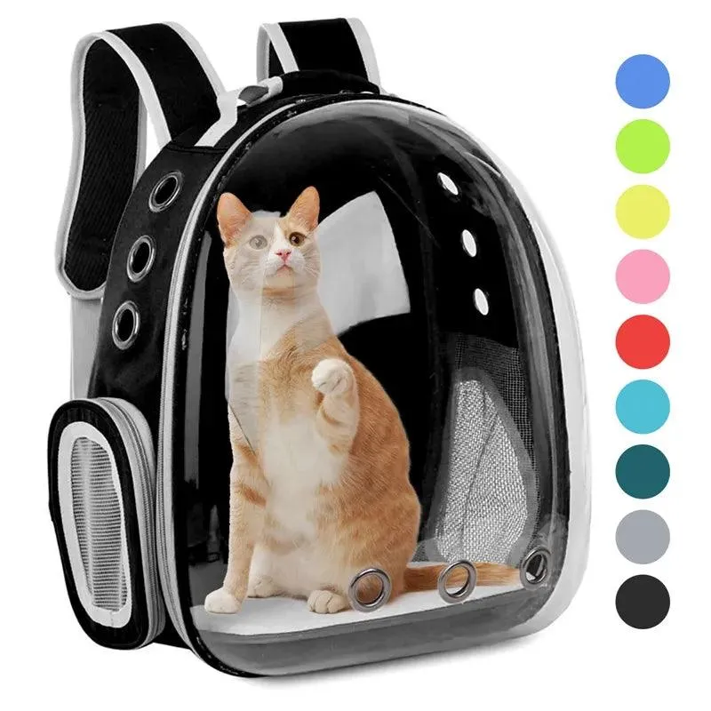 Breathable Cat Carrier Backpack - Outdoor Pet Shoulder Bag