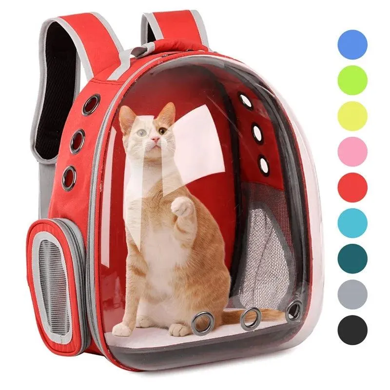 Breathable Cat Carrier Backpack - Outdoor Pet Shoulder Bag