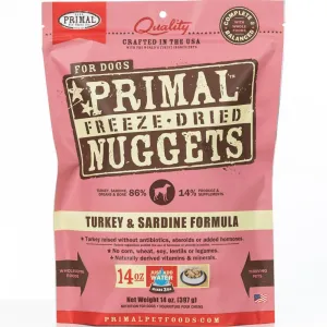 'BUNDLE DEAL': Primal Turkey & Sardine Formula Grain-Free Freeze-Dried Dog Food
