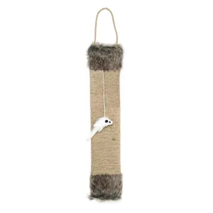 Hanging Cat Scratcher With Mouse Toy - Dark Grey