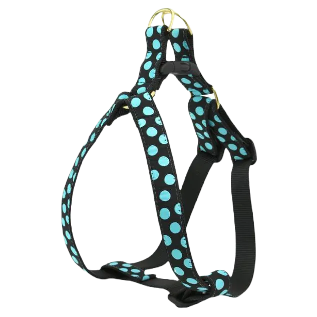 Harness | Black & Aqua Dots