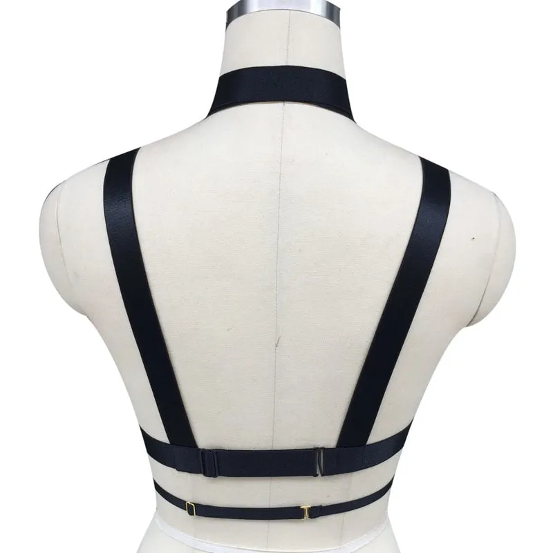 'Hot Mess'  Black Goth O' Ring Harness