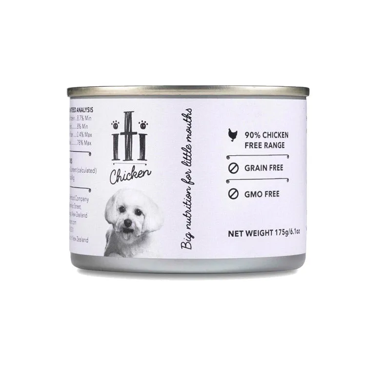 iti biti grain-free canned dog food - chicken (175g)