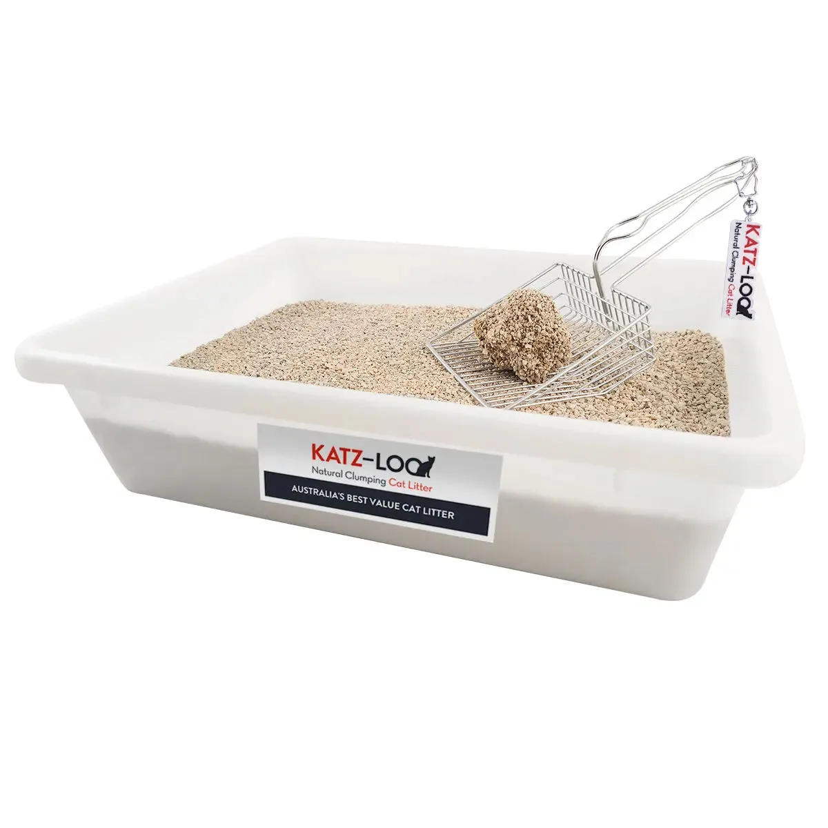 Katz-Loo Natural Clumping Cat Litter 60kg (6 Bags)