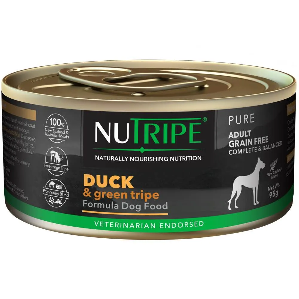 Nutripe Pure Duck & Green Tripe Canned Dog Food 95g
