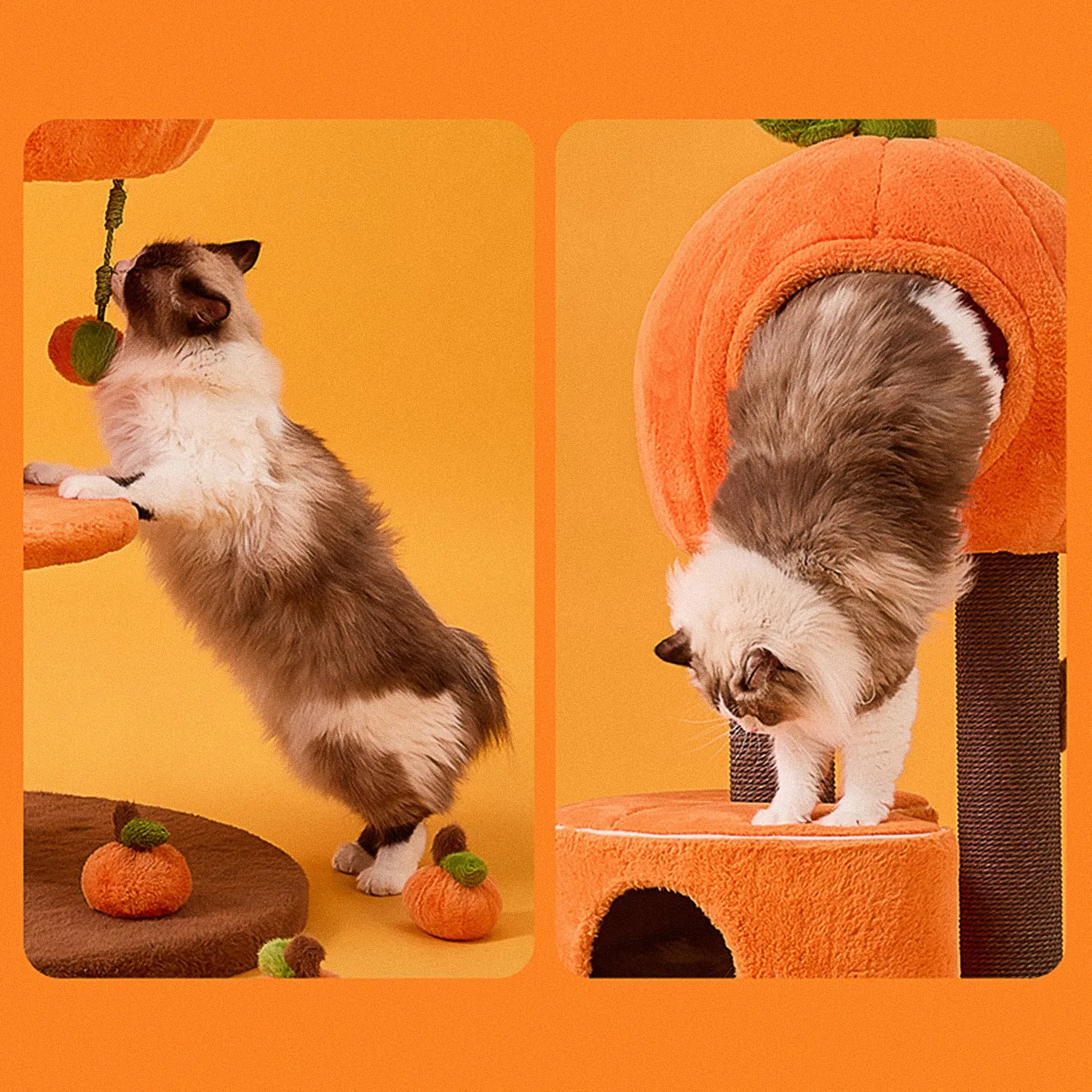 Orange Cat Tree Pumpkin Cat Nest High-end Cat Climbing Frame