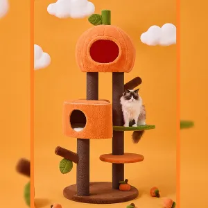 Orange Cat Tree Pumpkin Cat Nest High-end Cat Climbing Frame