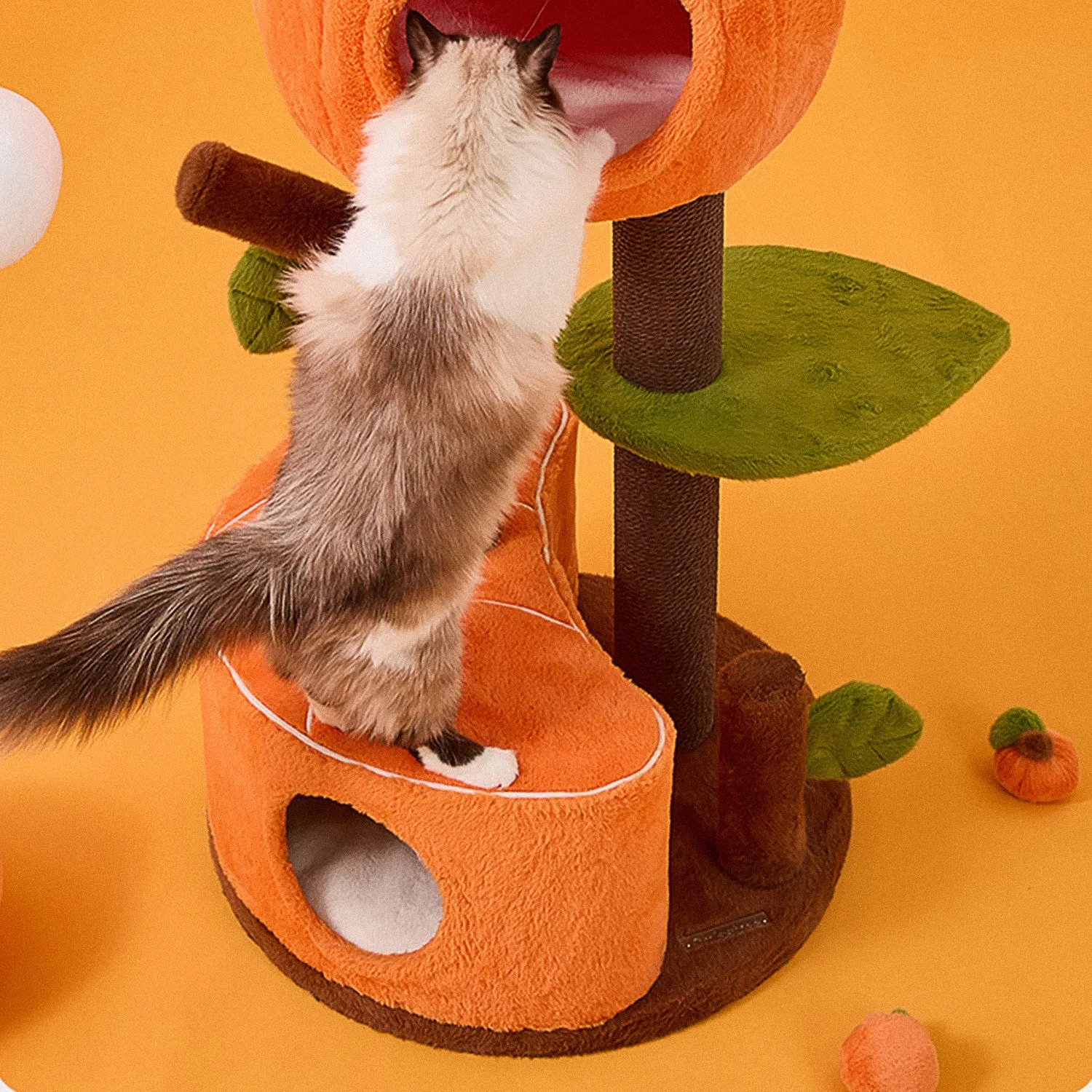 Orange Cat Tree Pumpkin Cat Nest High-end Cat Climbing Frame