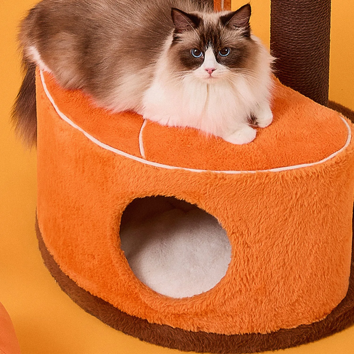 Orange Cat Tree Pumpkin Cat Nest High-end Cat Climbing Frame