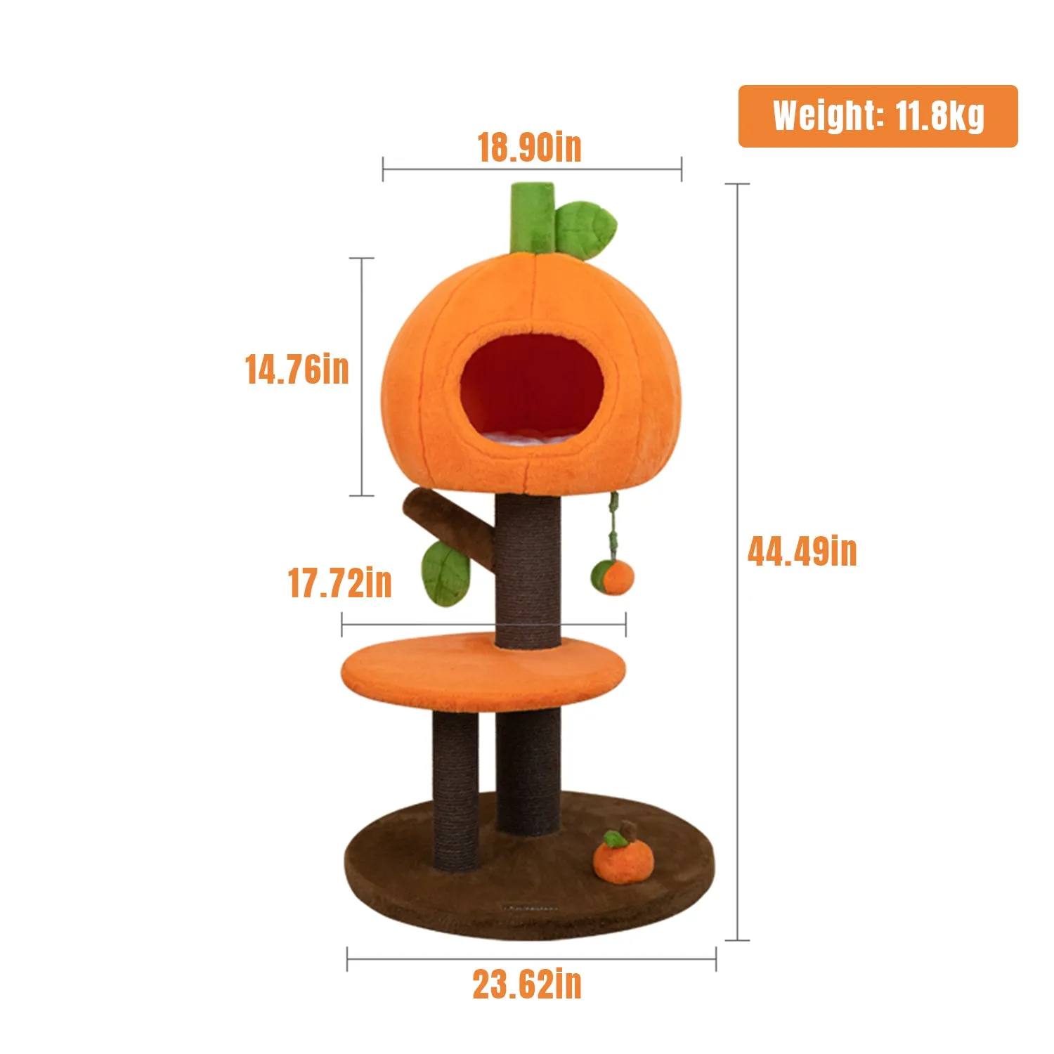 Orange Cat Tree Pumpkin Cat Nest High-end Cat Climbing Frame