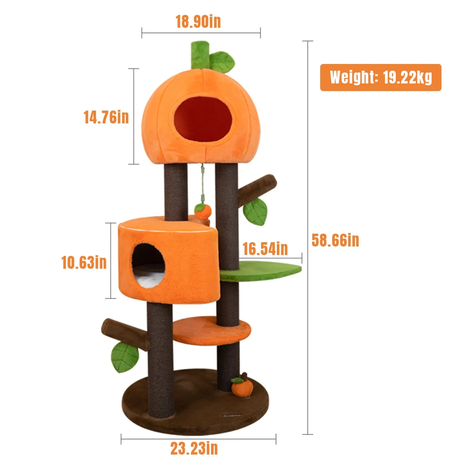 Orange Cat Tree Pumpkin Cat Nest High-end Cat Climbing Frame