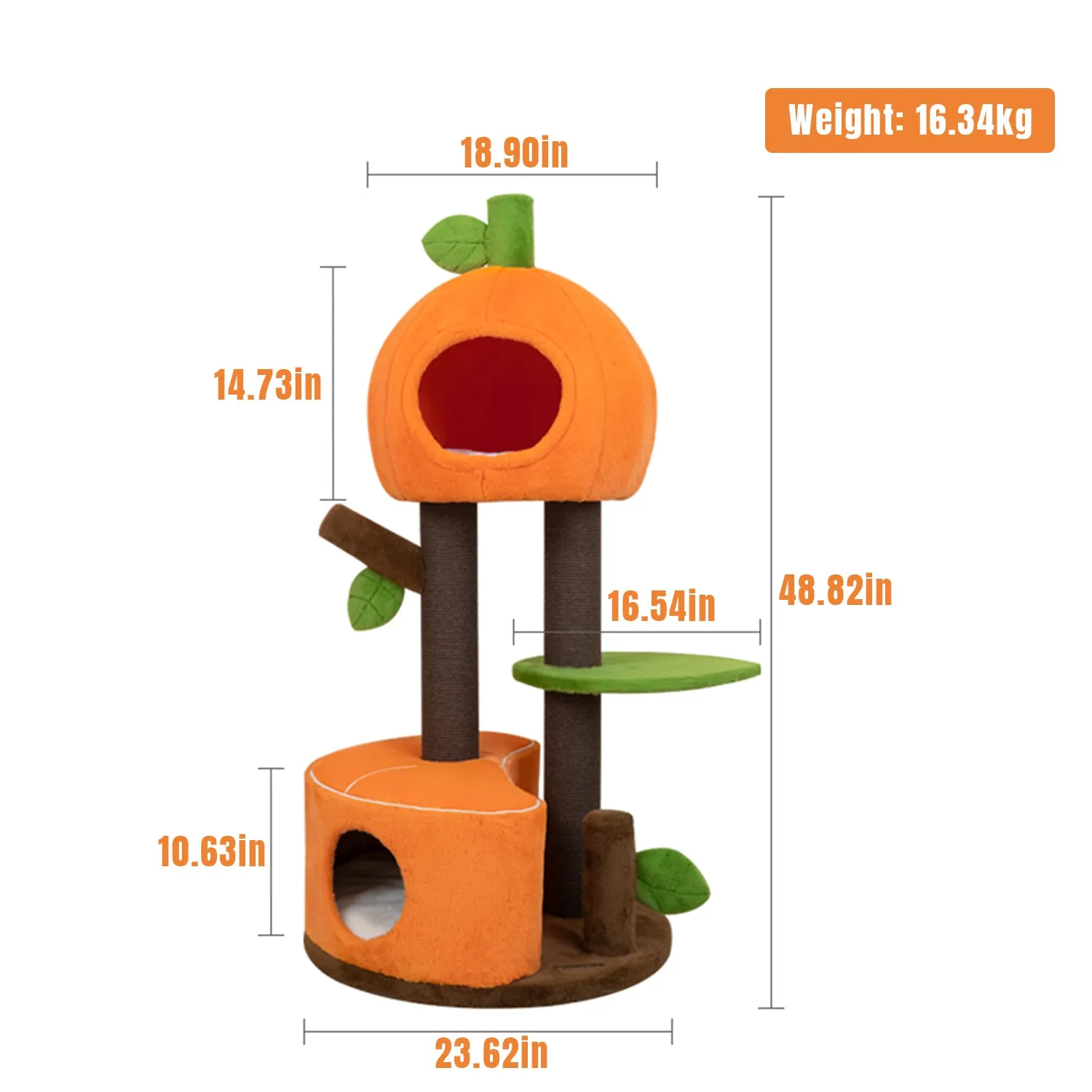 Orange Cat Tree Pumpkin Cat Nest High-end Cat Climbing Frame