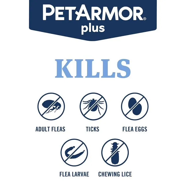 PetArmor Plus Flea & Tick Topical for Dogs 3-Pack, 89-132 lbs