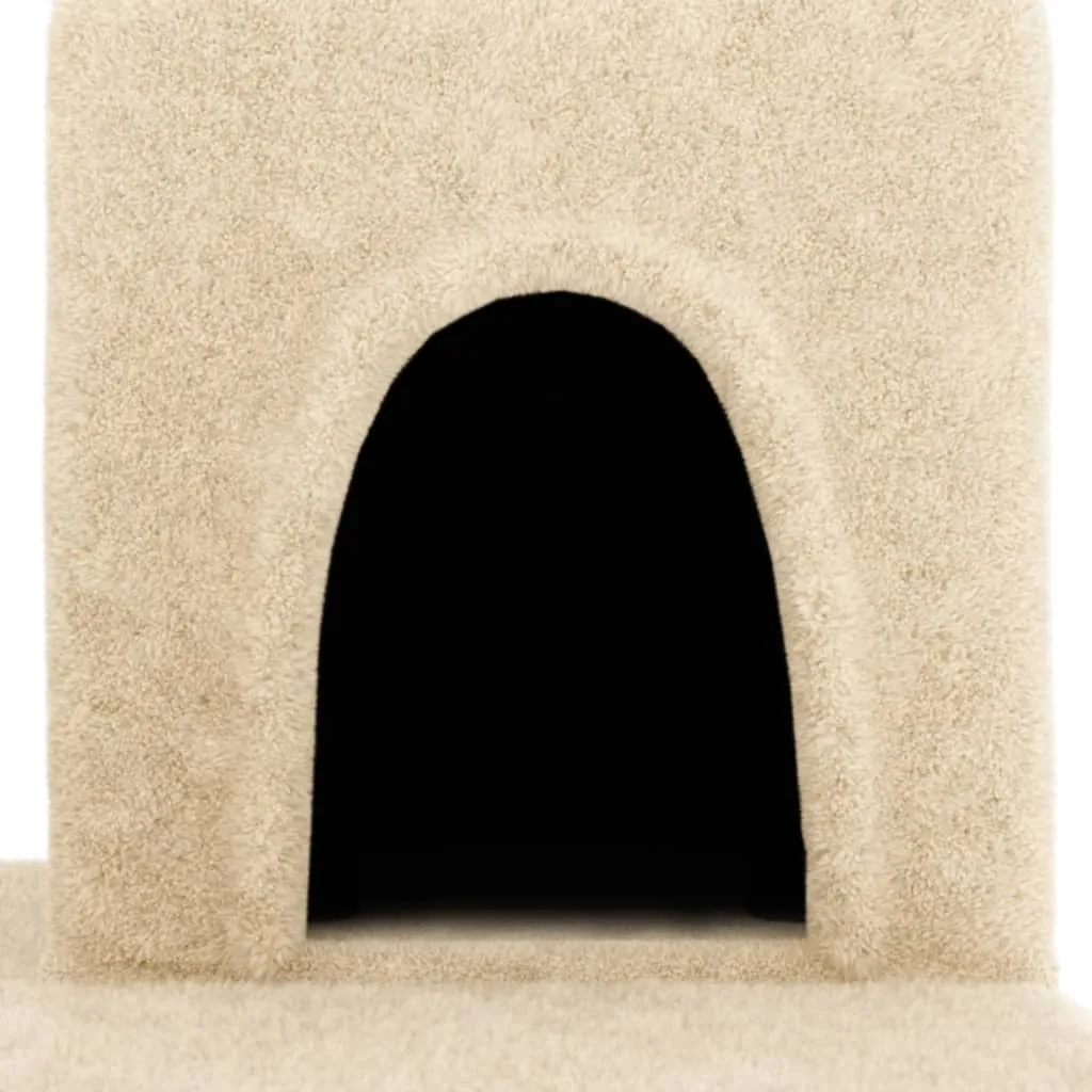 vidaXL Cat Tree with Sisal Scratching Posts Cream 154 cm