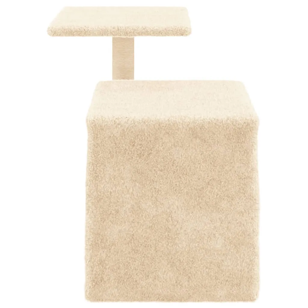 vidaXL Cat Tree with Sisal Scratching Posts Cream 50.5 cm