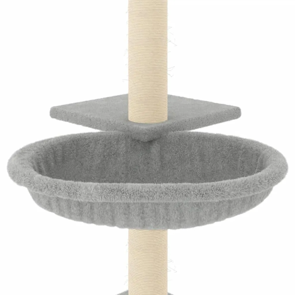 vidaXL Cat Tree with Sisal Scratching Posts Light Grey 72 cm