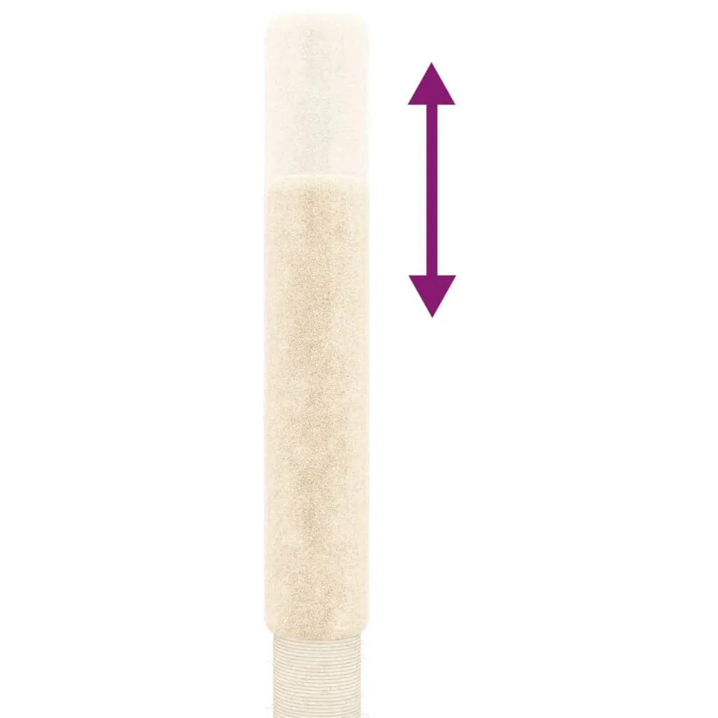 vidaXL Floor to Ceiling Cat Tree Cream 263.5-289.5 cm